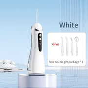 Waterflosser elettrico portatile, macchina di pulizia intelligente per la bocca e i denti - Bianco