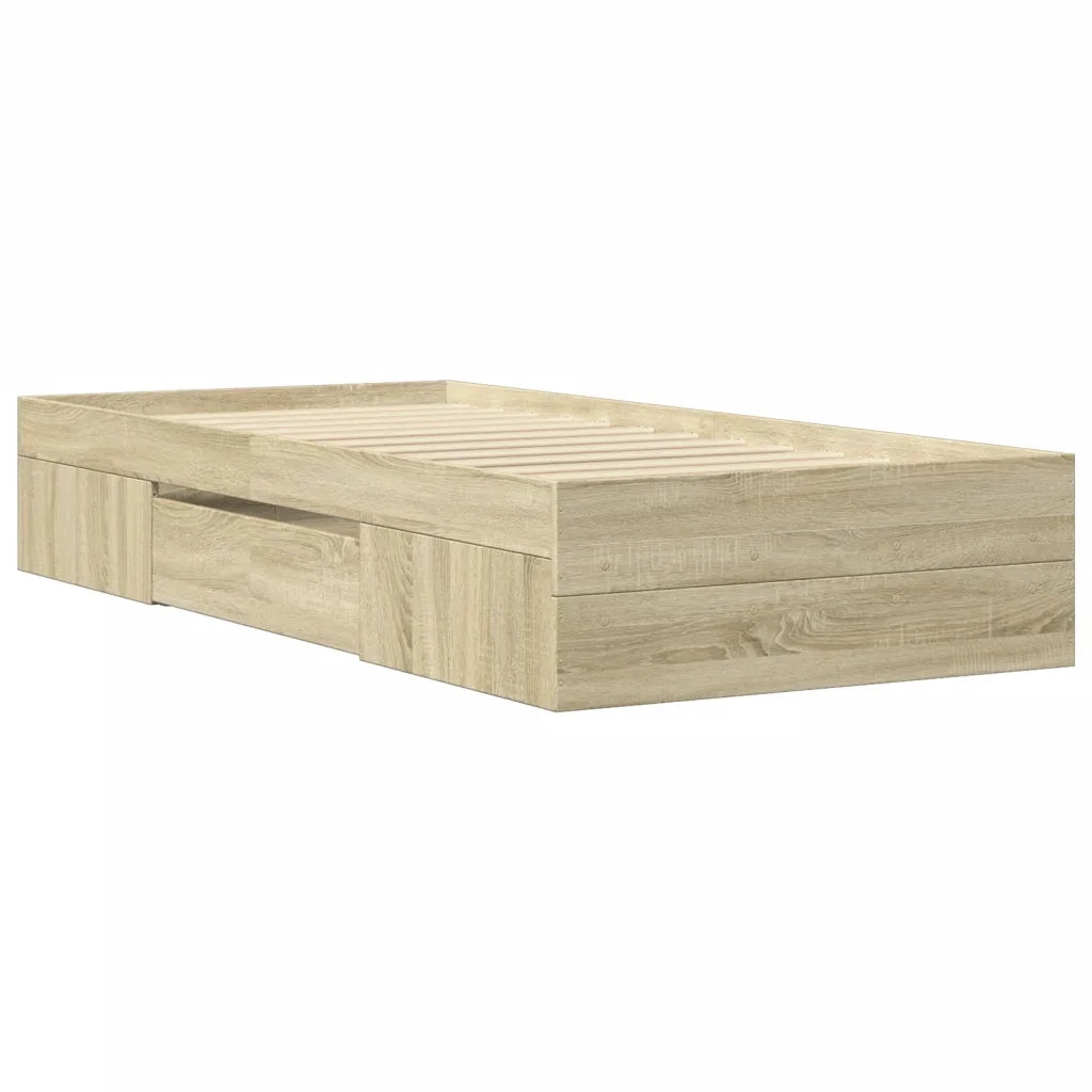 Giroletto senza Materasso Rovere Sonoma 90x200 cm in Truciolato