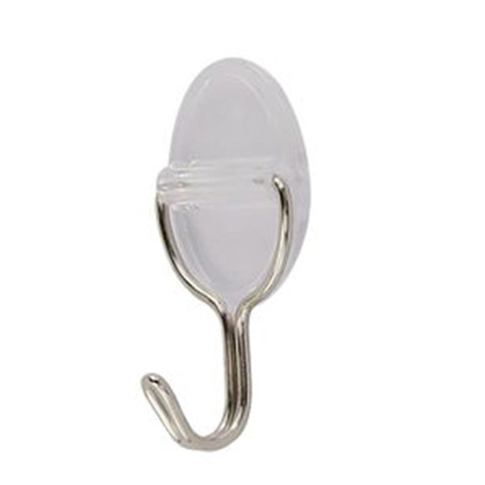 Trade Shop - Set 3pz Ganci Appendini Adesivi Parete Casa Cucina Bagno Attaccapanni Ovale 87010 -