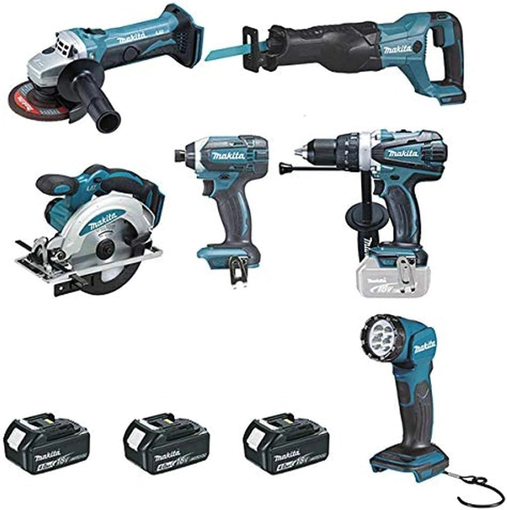 Ensemble de 6 machines MAKITA 18 V Li-Ion 4 Ah - DLX6104MX1