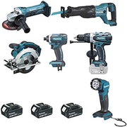 Ensemble de 6 machines MAKITA 18 V Li-Ion 4 Ah - DLX6104MX1