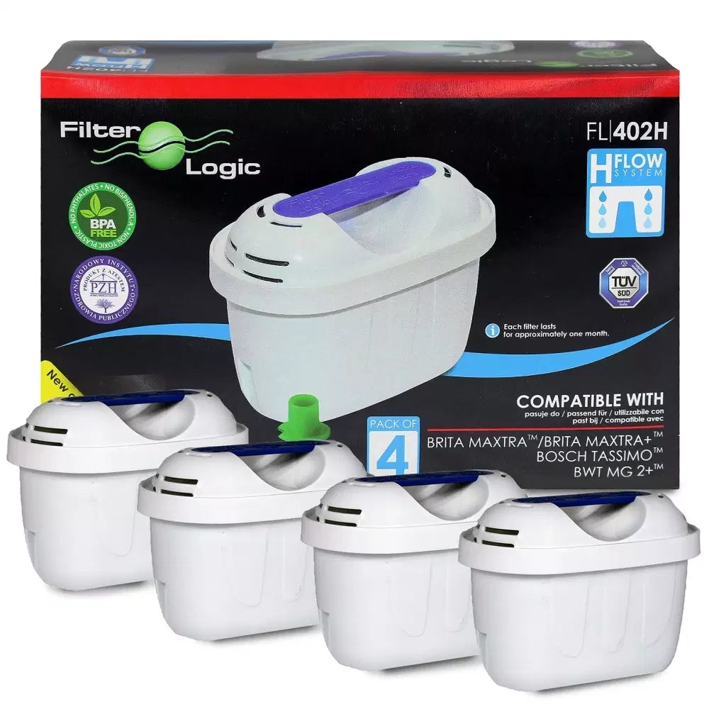 SET 4PZ FILTRI PER CARAFFA COMPATIBILE BRITA LAICA BOSCH TASSIMO FILTER LOGIC - UNIVERSALE