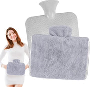 Kruicetta morbida per acqua calda 15L - Grigio - Caldastra con tasca kangourou - Per bambini e adulti