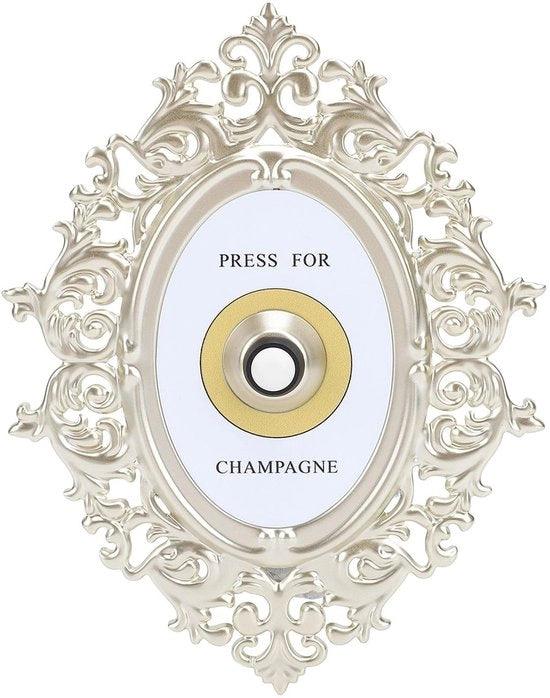 Deurbel a Champagne con Retro-druk - Decorazione Metallica per la porta - Design Elegante - Ideale per Feste - Ornamento Champagne Luxe