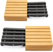 Organizzatore per lattine in legno di bambù - Organizzatore per la cucina con spazio per 10 coltelli - Blocco per coltelli per la cucina - Organizzatore lattina per la cucina - Organizzatore per la cucina con spazio per coltelli.