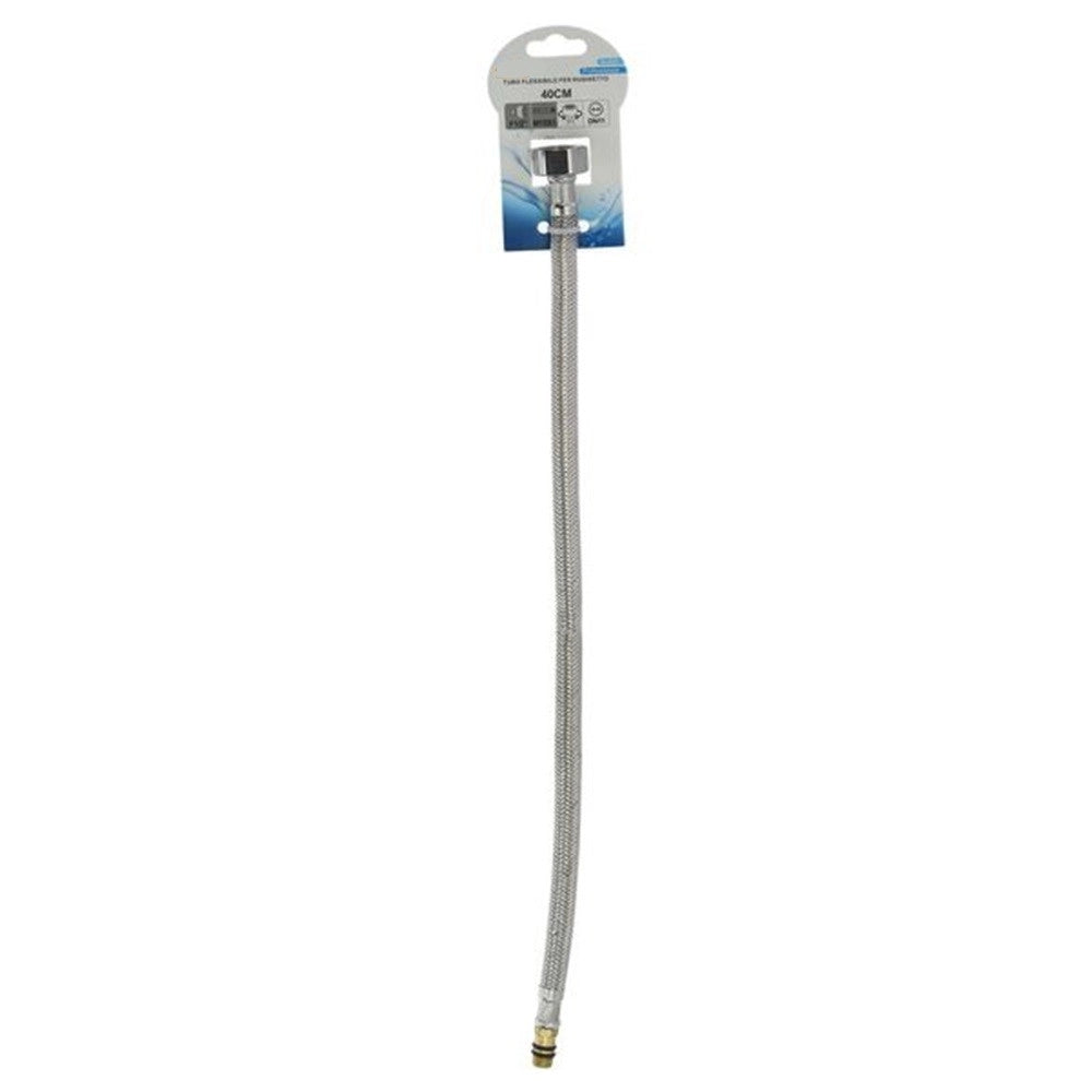 Trade Shop - Tubo Flessibile Flessibili Per Rubinetto Miscelatore Acqua øf1/2 X M10/1 Lungo 40cm 87969 -