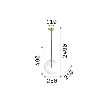 Lampada A Sospensione Equinoxe 1 Luce G4 Cromo