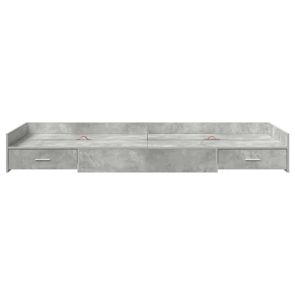 Struttura del letto con testiera Grigio cemento 75 x 190 cm 3335256