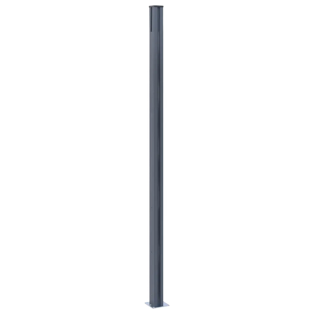 Pali di Recinzione 3 pz Grigio Scuro 185 cm in Alluminio CFW2840281