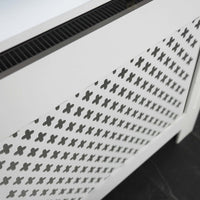 Toboli Radiator Cover White 152 x 19 x 82 cm, MDF Cover, Wooden Radiator Cabinets, Aesthetic Way to Hide Heaters