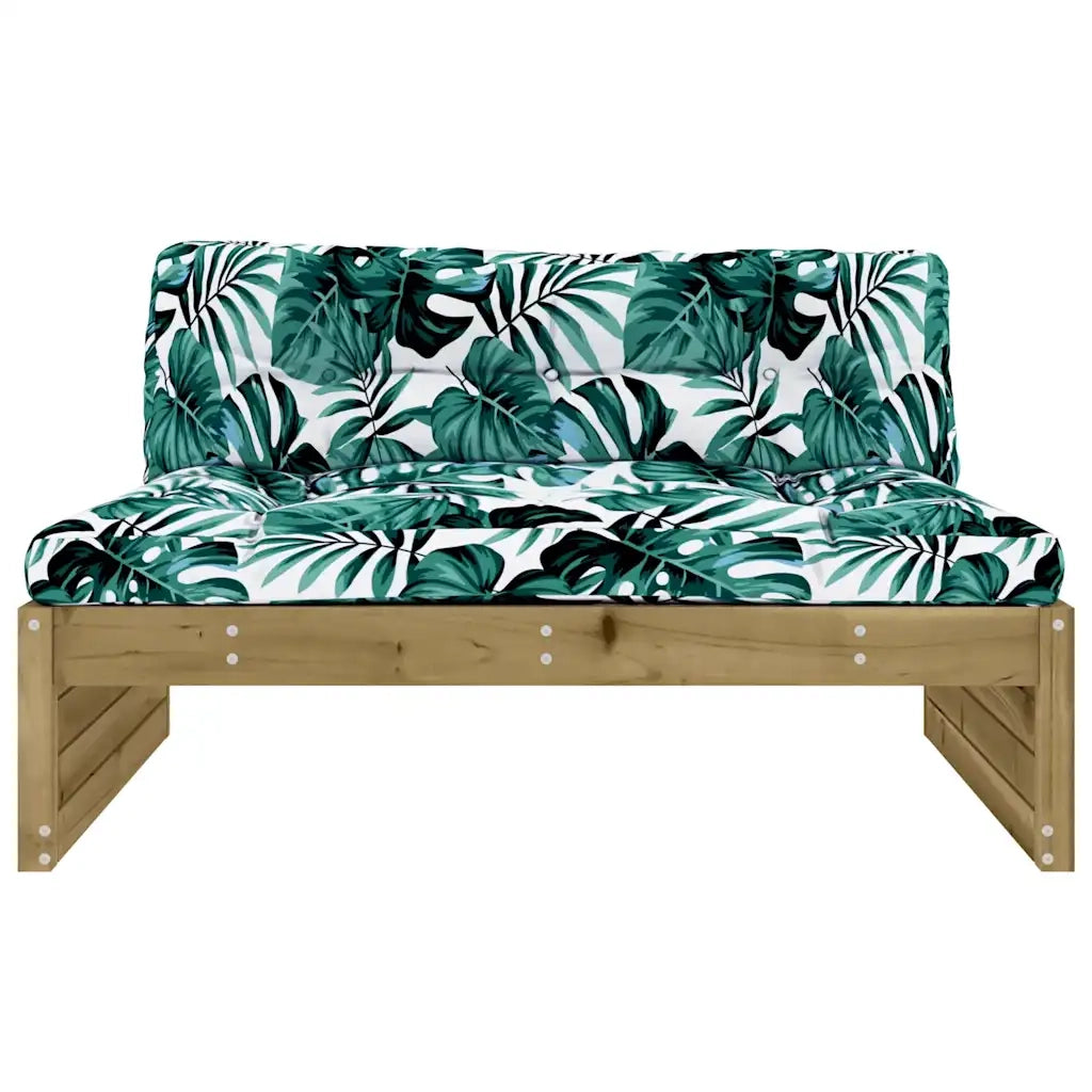 Divano Centrale-Sofa Modulare-Divanetto 120x80 cm in Legno Impregnato di Pino