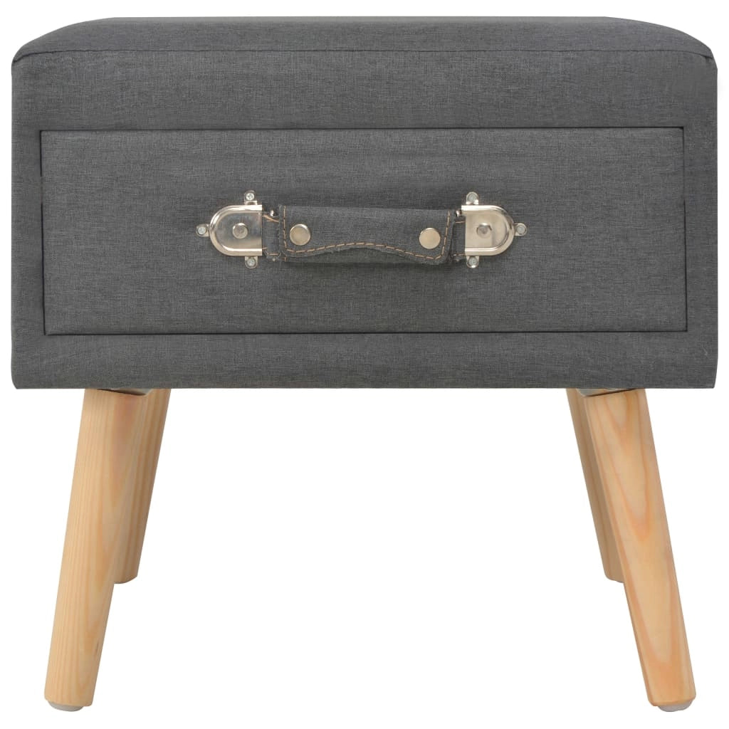 Comodino comodino cassettiera armadio mobili camera da letto 2 pz tessuto grigio scuro 40x35x40 cm 1402114