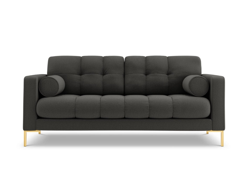 Cosmopolitan Design - Divano "Bali" 3 posti in tessuto strutturato grigio scuro 