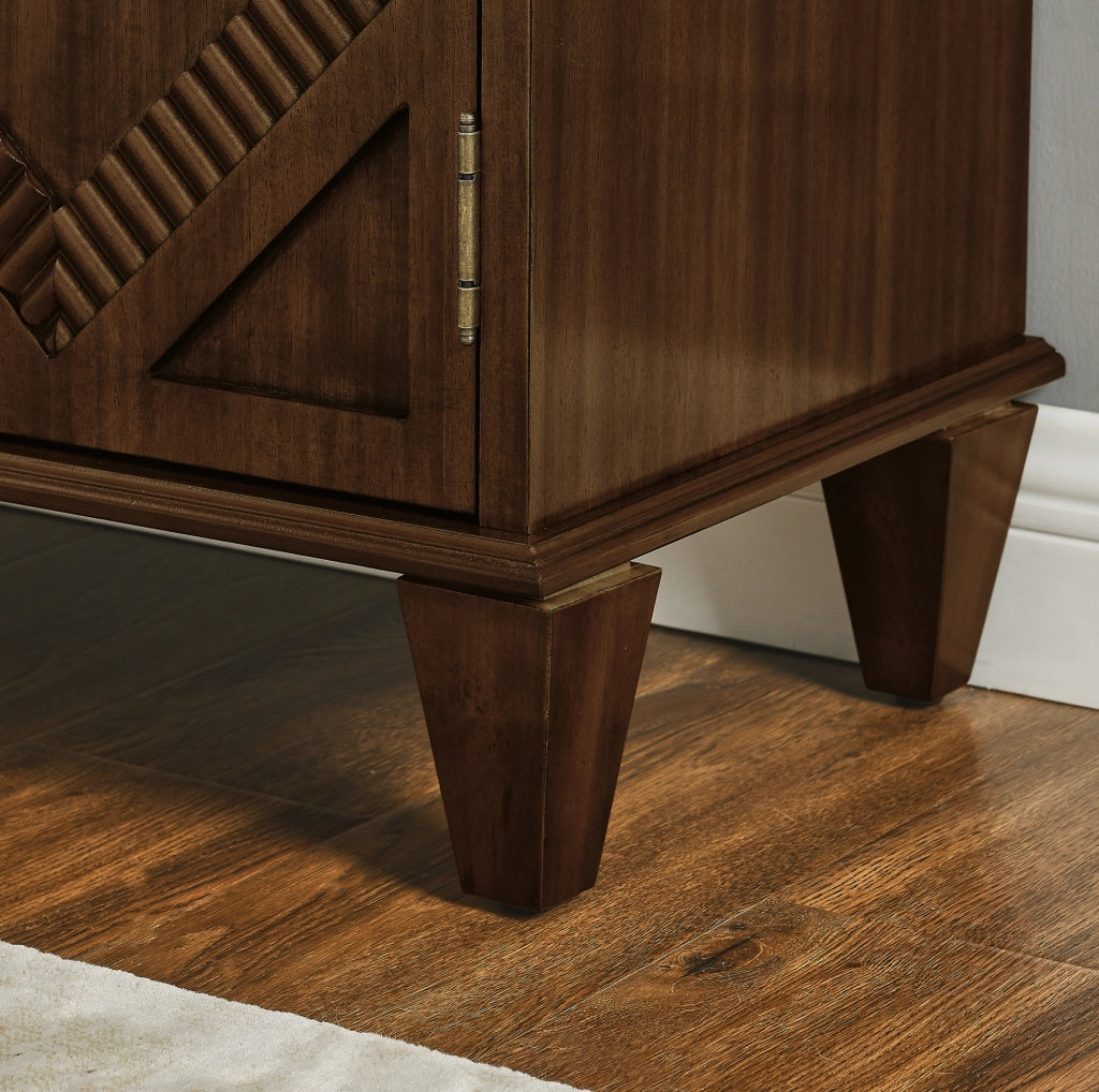 SIDEBOARD Retro 96,52x47,96x21,29 cm Noce in Legno Massello e MDF
