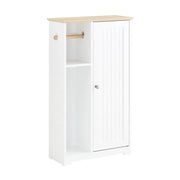 SoBuy Mobile Bagno Compatto con Sportello e Mensole – Armadietto Stretto per WC o Lavabo – Bianco, 50x21x86 cm BZR189-W