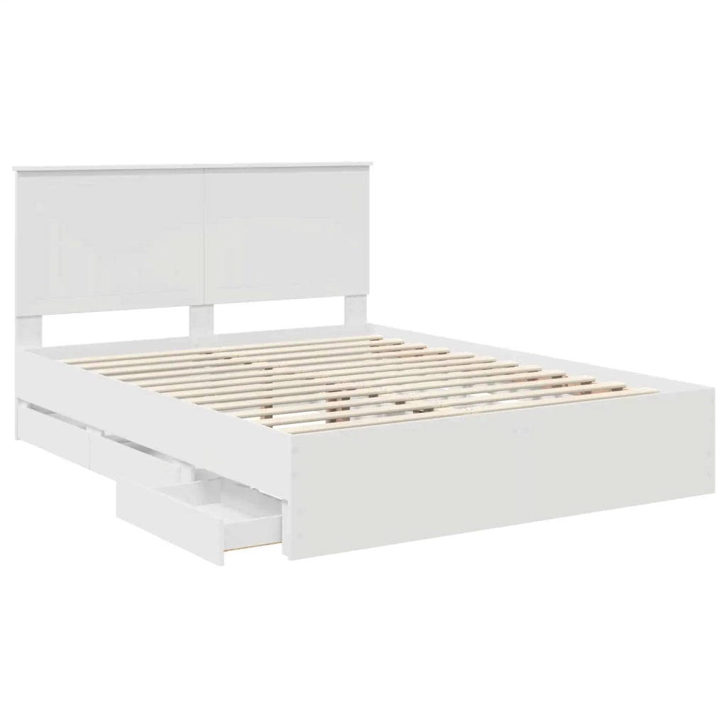Struttura del letto Bianco 150 x 200 cm Legno Ingegnerizzato