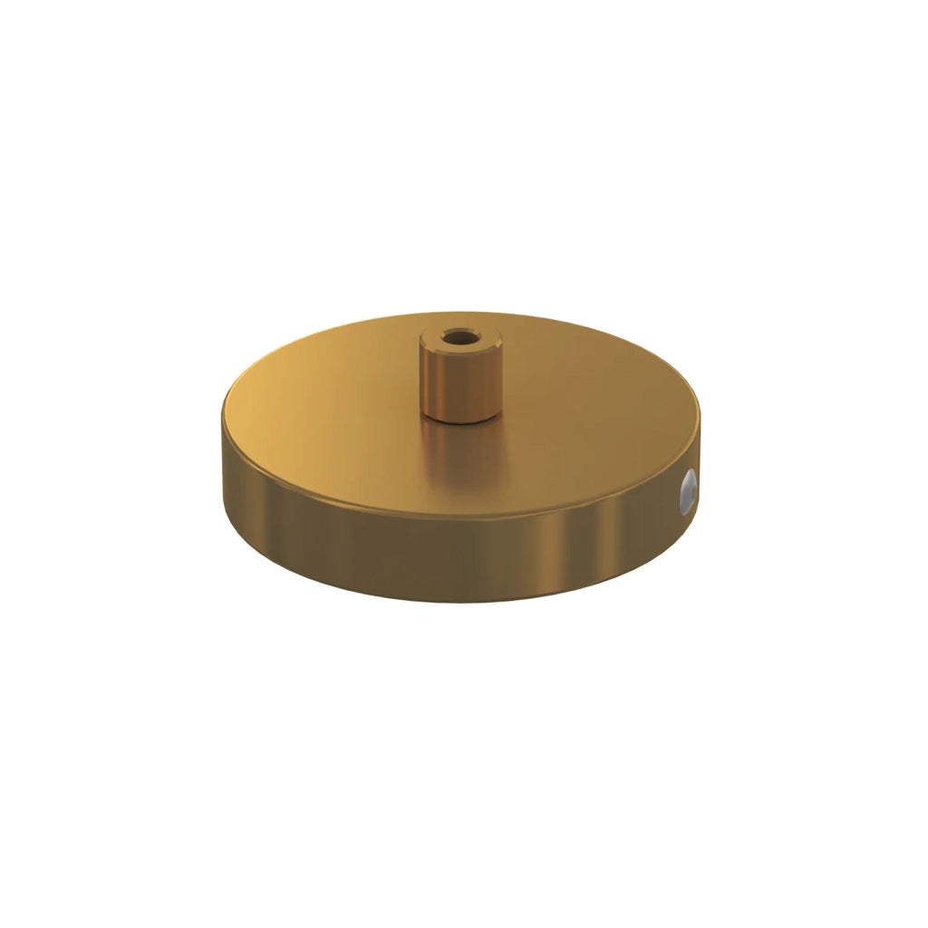 Rosone Metallo Ottone Satinato 1 Foro D10Cm
