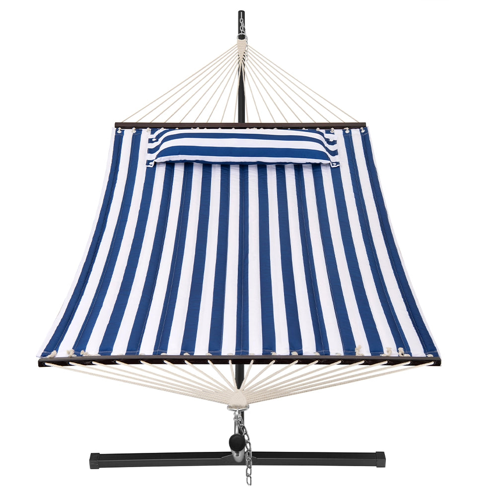 Amaca da Giardino Brasiliana con Cuscino e Supporto in Acciaio, portata 200kg 140x210cm