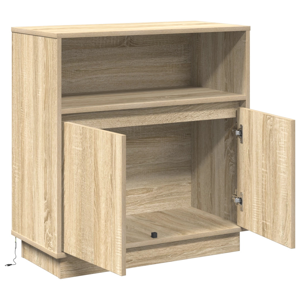Mobile TV con LED Rovere Sonoma 71x34,5x75 cm Legno ingegnerizzato
