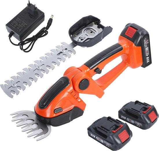 Serra elettrica per giardino con batteria ricaricabile 21V - Motosega elettrica con 2 batterie ricaricabili