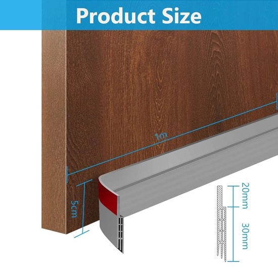 Striscia di chiusura per porte, stopper di chiusura automatica per porte, striscia di sigillatura per porte, striscia di chiusura per porte, 5 x 250 cm (B x L)