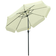 Ombrellone da Giardino ¨C Zephmum ¨C Beige ?266x248,5 cm in Alluminio con Ventilazione