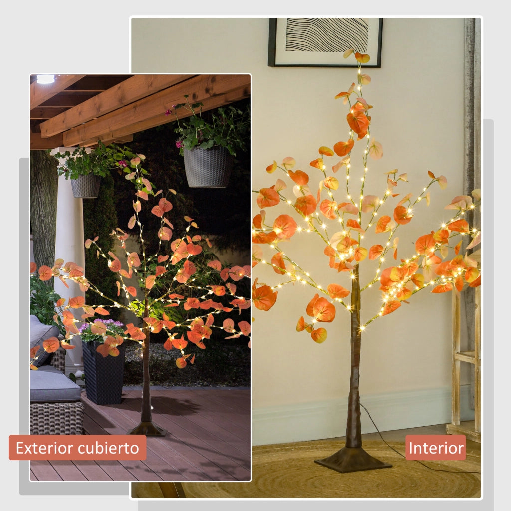 Albero di Natale LED 120 cm ¨C zephmum ¨C 175 luci, arancione, per interno ed esterno