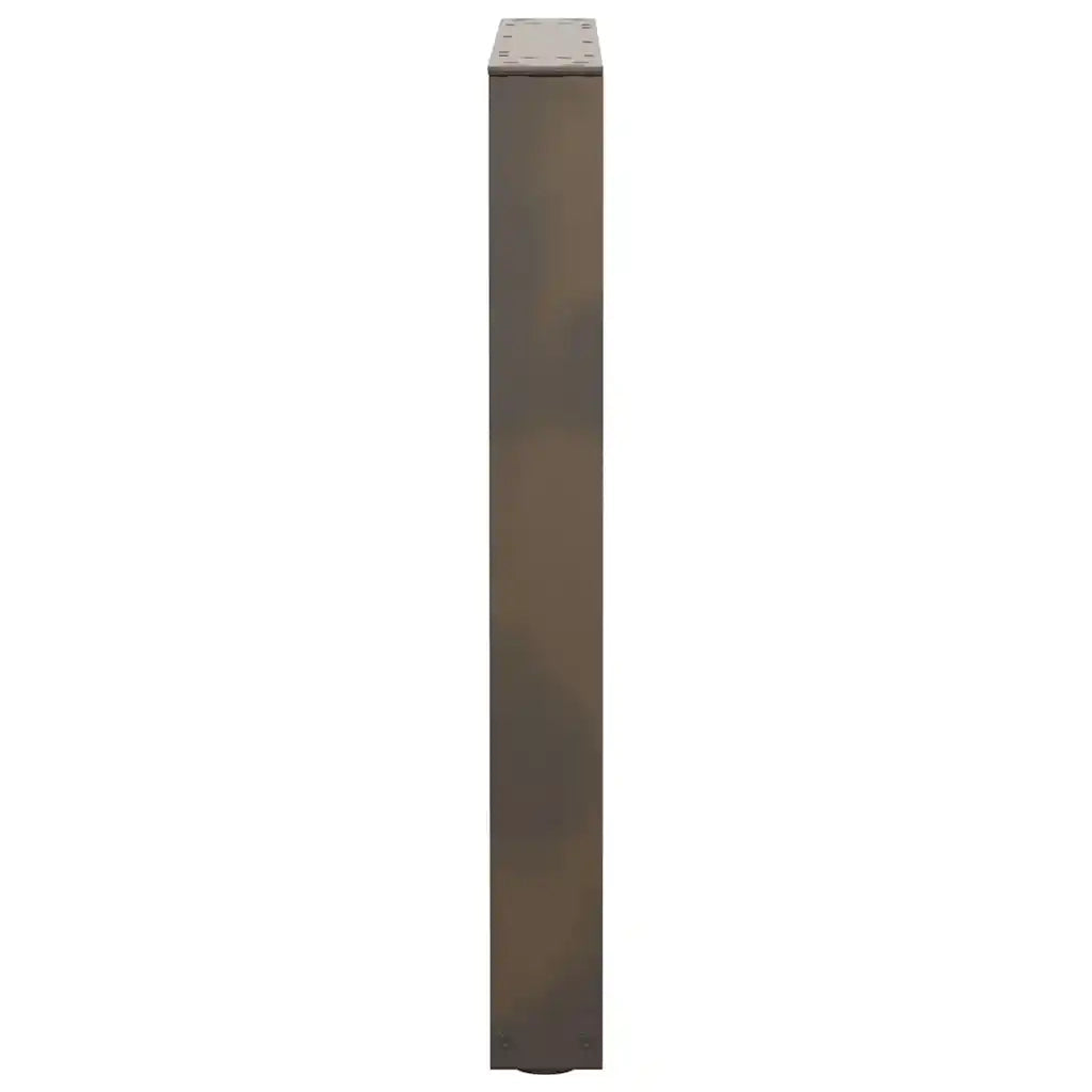 Gambe per tavolo da pranzo a forma di V 3 pz in acciaio naturale 70x(72-73,3) cm 4012663