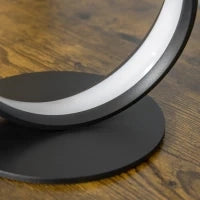 Lampada da Tavolo dal Design Contemporaneo a Spirale, LED Bianco Caldo, Alluminio, 21L x 15l x 43H cm, Nero