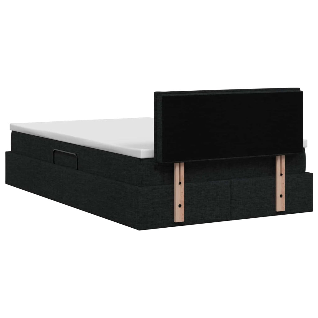 Letto con contenitore e materasso Nero 120 x 200 cm Velluto 3458552