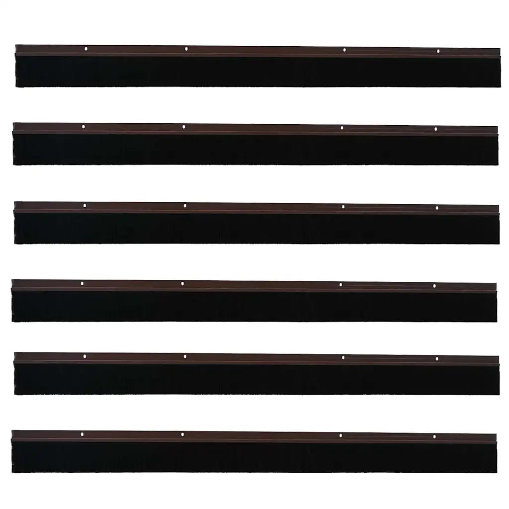 Spazzole per porte a vite 6 pcs Marrone 100 cm 42019444