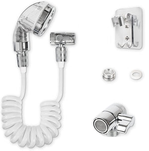 Doccetta per rubinetto lavandino portatile con tubo telescopico 1m e supporto