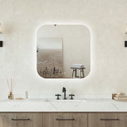 Specchio bagno Ovale 80x80cm Retroilluminato Con Led, Antiappannamento + 3 Luci