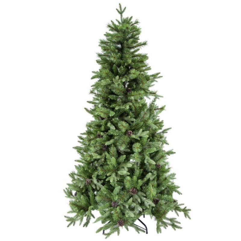 Albero Sinai verde c/pigne cmø117h180 con 1750 rami