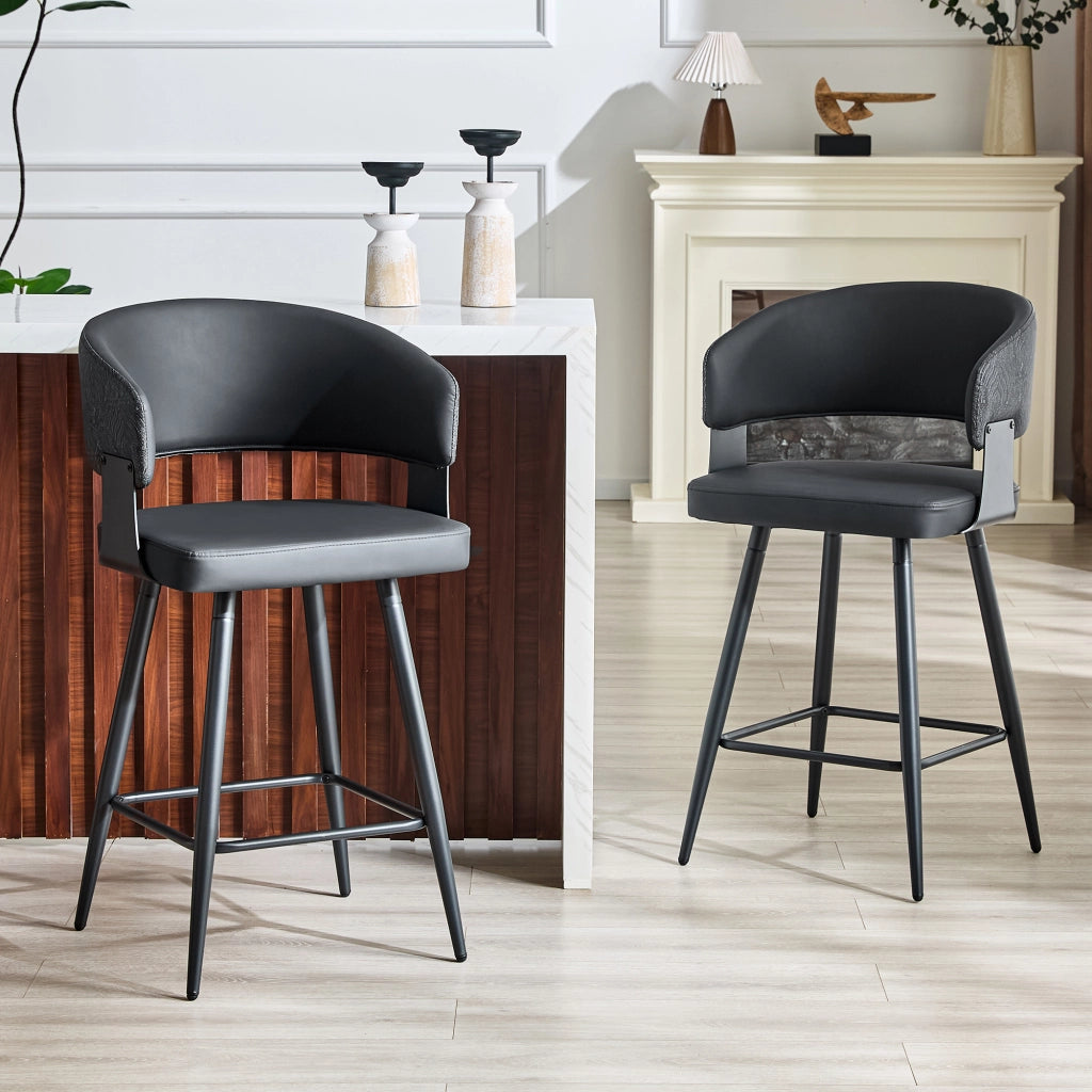 SEDIA Imbottita con braccioli 82x46x56 cm PU Nero