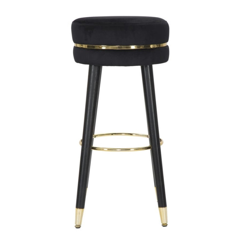 Sgabello Bar Paris Nero/gold cm ø 35x74