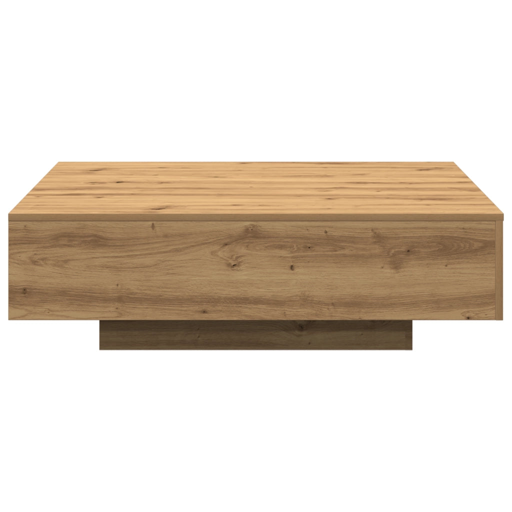 Tavolino da caffÃ¨  in rovere fatto a mano 100x100x31 cm in legno ingegnerizzato