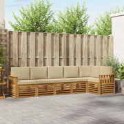 Set divano sezionale con cuscino 6 pcs Naturale e Beige 3374883