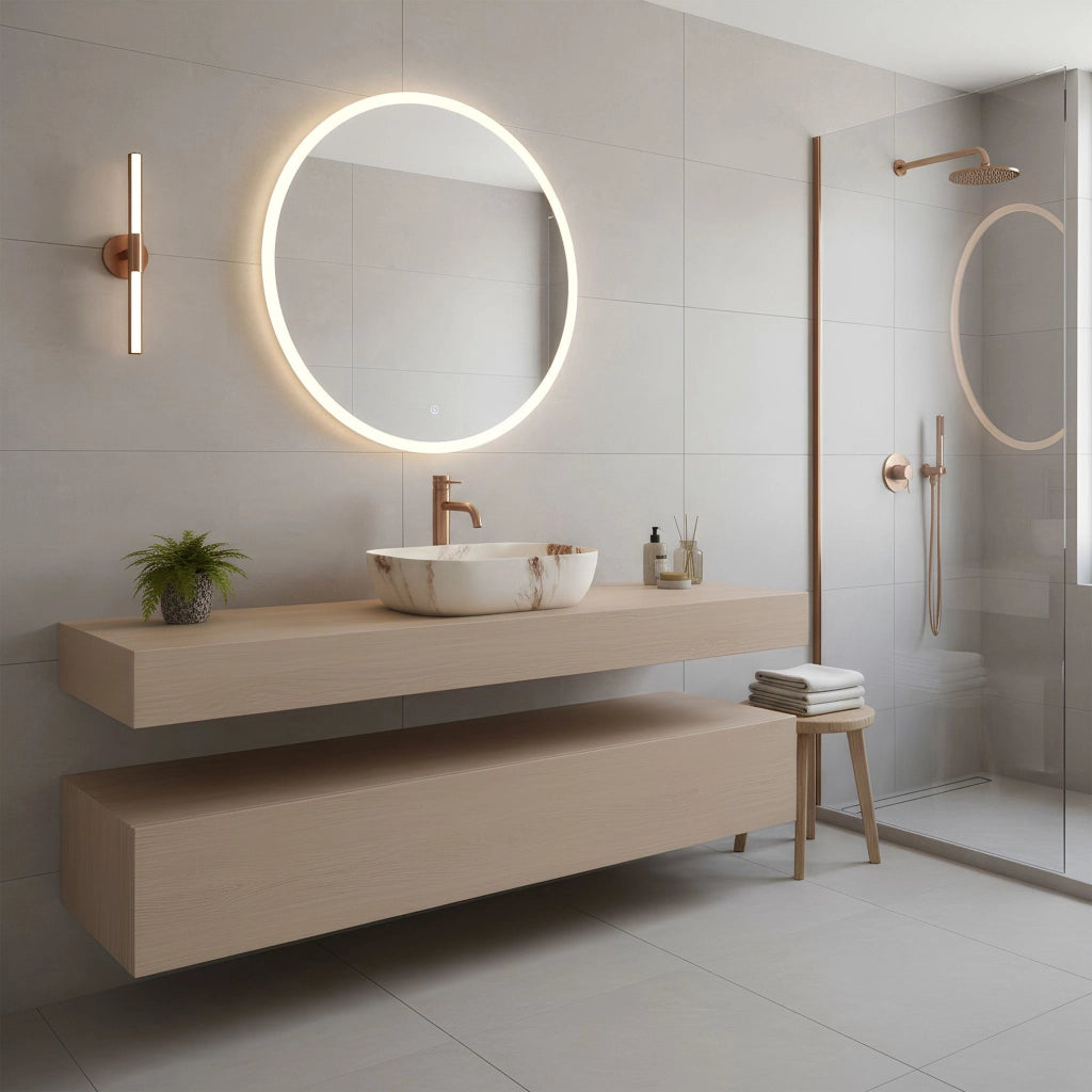 Lavabo Da Appoggio Rea Belinda Marrone Matt