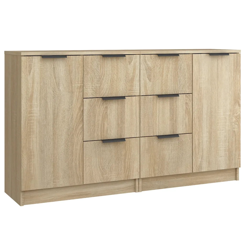Credenze 2 pz Rovere Sonoma 60x30x70 cm in Legno Multistrato