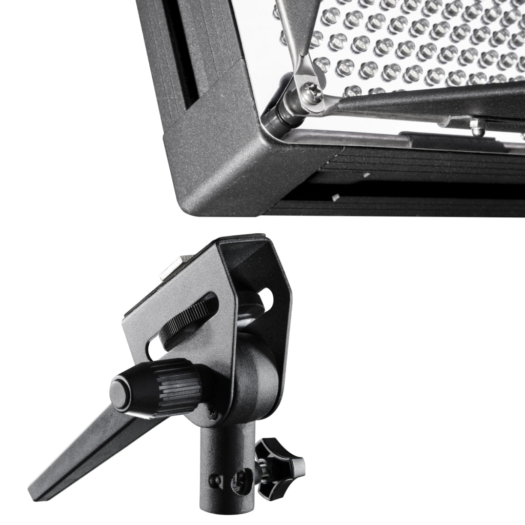 Pro 500 On Location Lightning Set (2 luci LED dimmerabili, 2 treppiedi per lampade WT-806 con borsa per il trasporto), 20375, 800 lux in uscita
