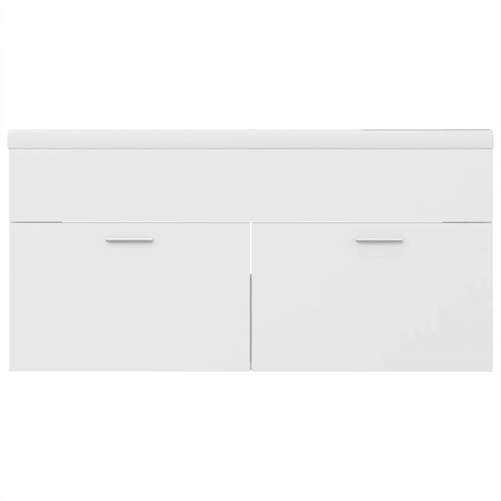 Mobile da Bagno con Lavabo Integrato Bianco in Truciolato 3070847