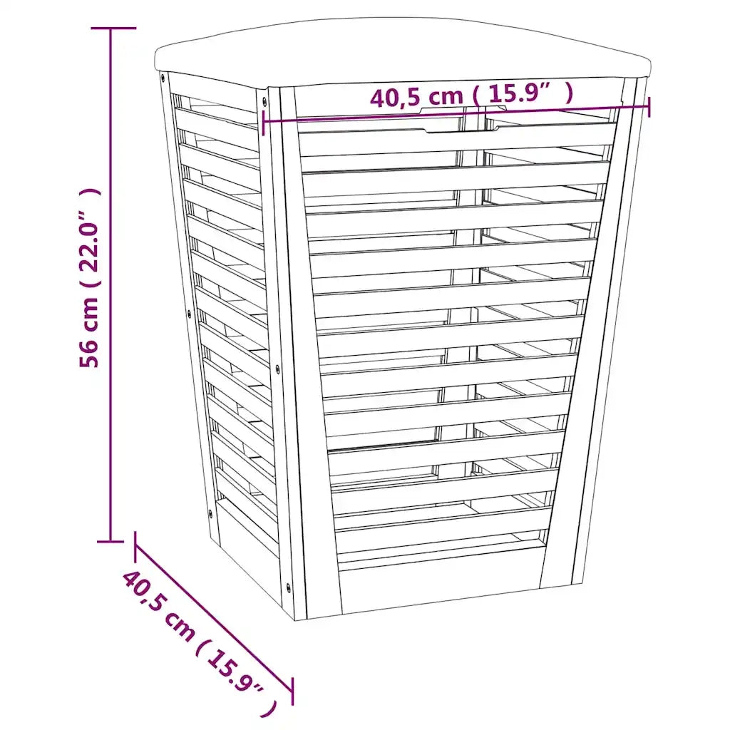 Sgabello da Bagno 40,5x40,5x56 cm in Legno Massello di Noce 350352