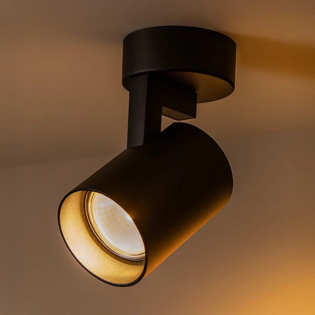 Faretto da soffitto tondo nero Ø6cm GU10 10W Volf Milagro