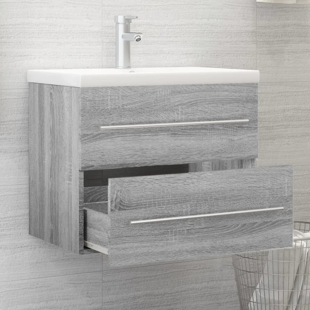 Mobile Lavabo | Armadio Lavabo Grigio Sonoma 60x38,5x48 cm in Legno Multistrato