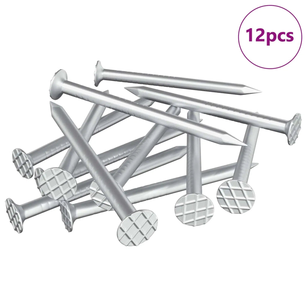 Chiodi per Legno 12 pz Argento ? 3 x 15 mm Metallo CFW9434085