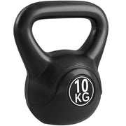 EasyComfort Kettlebell 10kg per Sport e Fitness con Base Piatta e Impugnatura, Kettlebell Pesi per Allenamento Home Gym Casa e Palestra, 25x19x28 cm, Nero