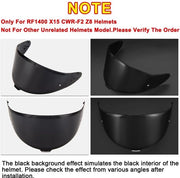 Vizier UV-protezione - Adatto per Shoei NXR2/Z8/RF-1400/X-SPR Pro - Visiera sostitutiva - Disponibile in diverse colori - Inclusi clip di fissaggio - Visiera per motocicletta