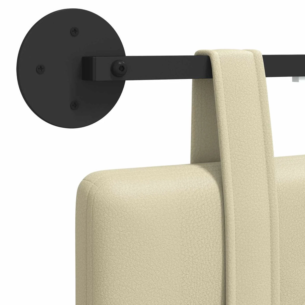 Testiera sospesa Con luce LED Crema Similpelle