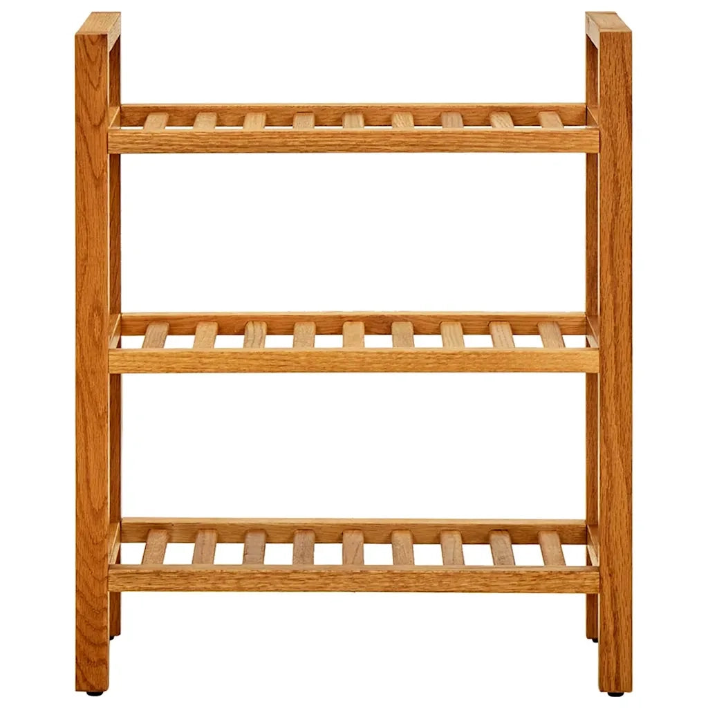 Scarpiera con 3 Ripiani 50x27x60 cm in Legno Massello di Rovere cod mxl 64392